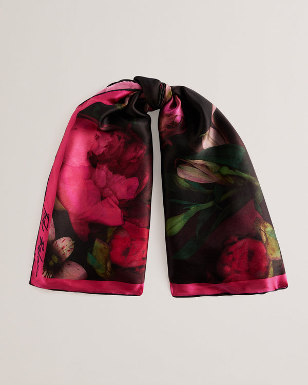 LEEEAA-Scarves-Printed Silk Square Scarf 90x- Ted Baker Romania